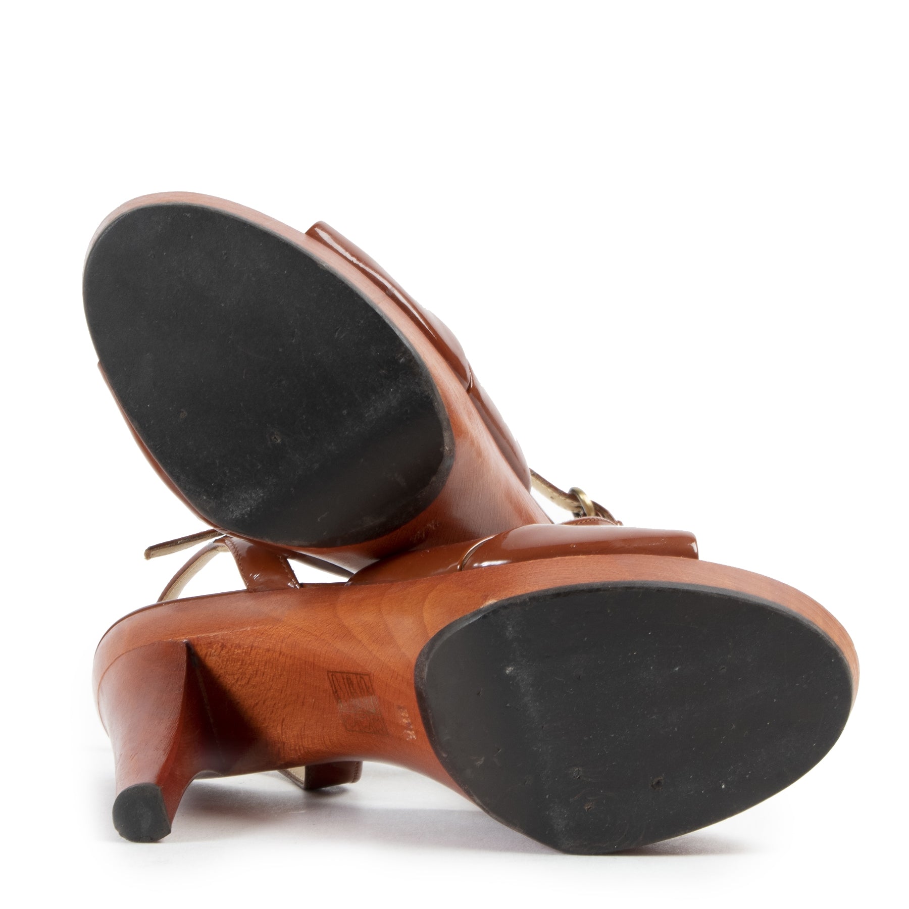 Miu Miu Brown Strappy Sandal Heels with Peep Toe