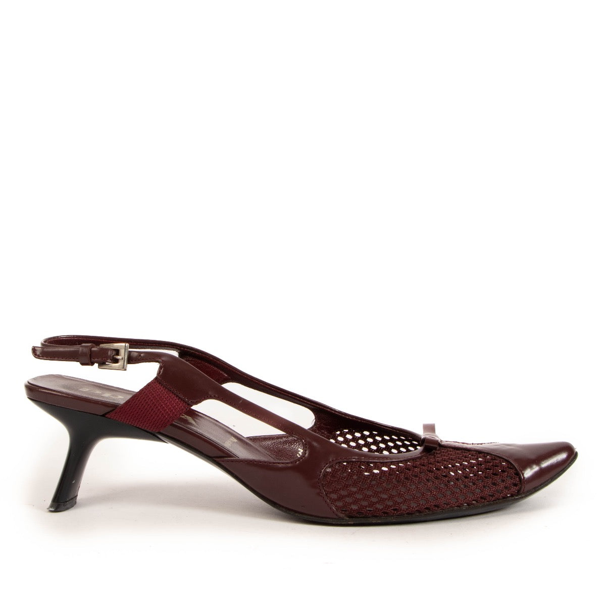 Preloved Prada pumps burgundy Labellov Antwerp Knokke