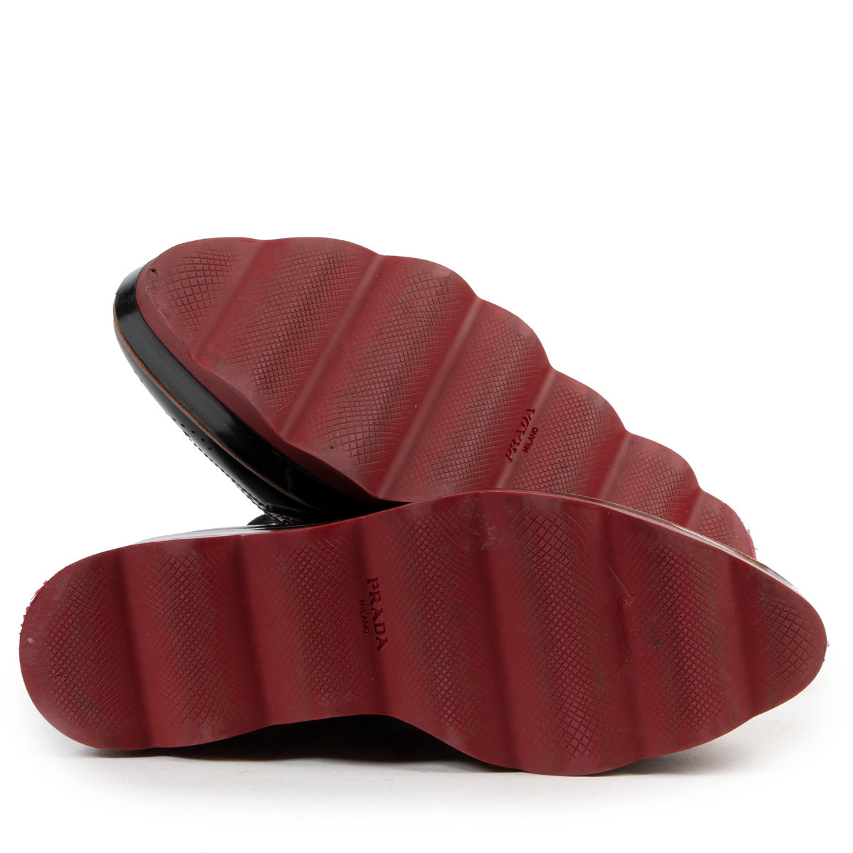 Derbies compensées Prada noires - taille 37