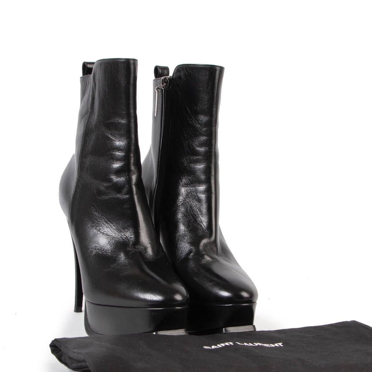 Veilig online kopen van Saint Laurent zwarte laarzen maat 37,5.