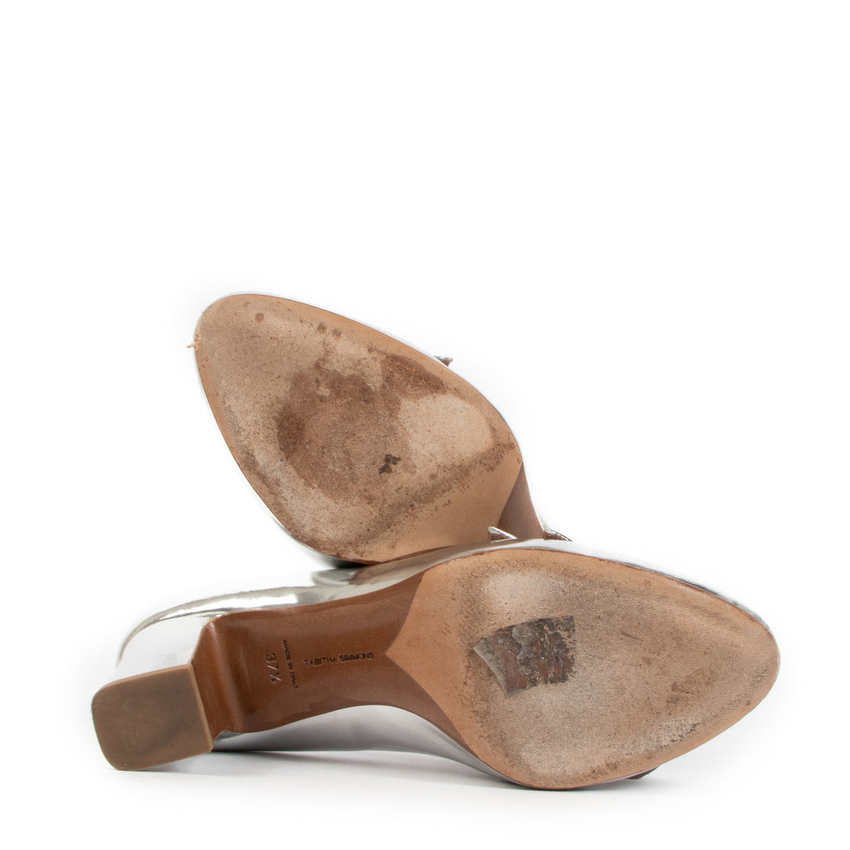 Tabitha Simmons Zilveren Pumps - Maat 37.5