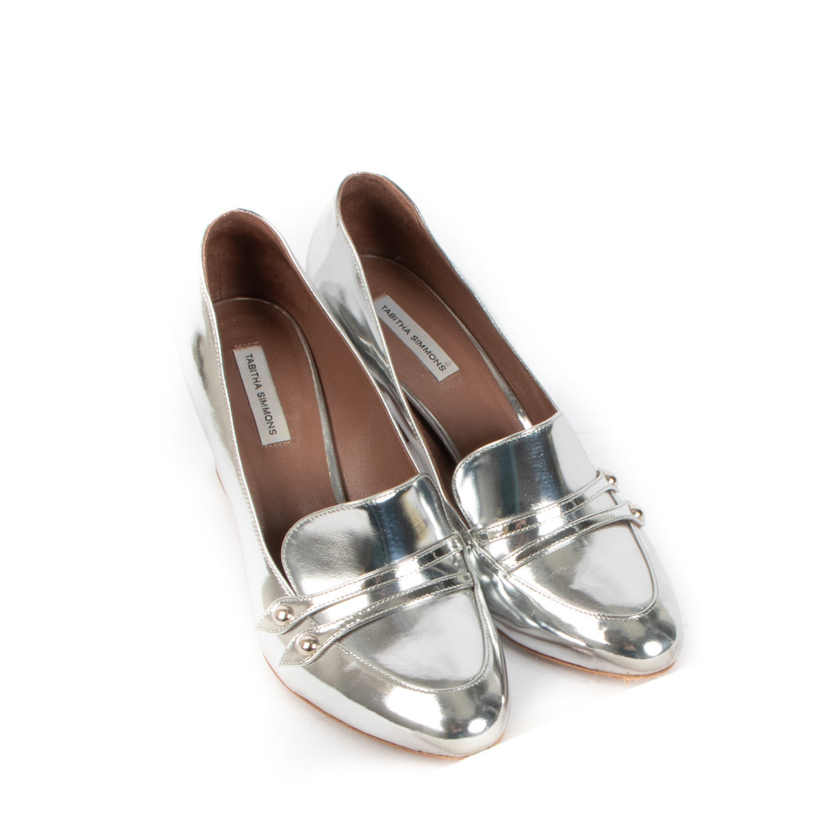 Tabitha Simmons Zilveren Pumps - Maat 37.5