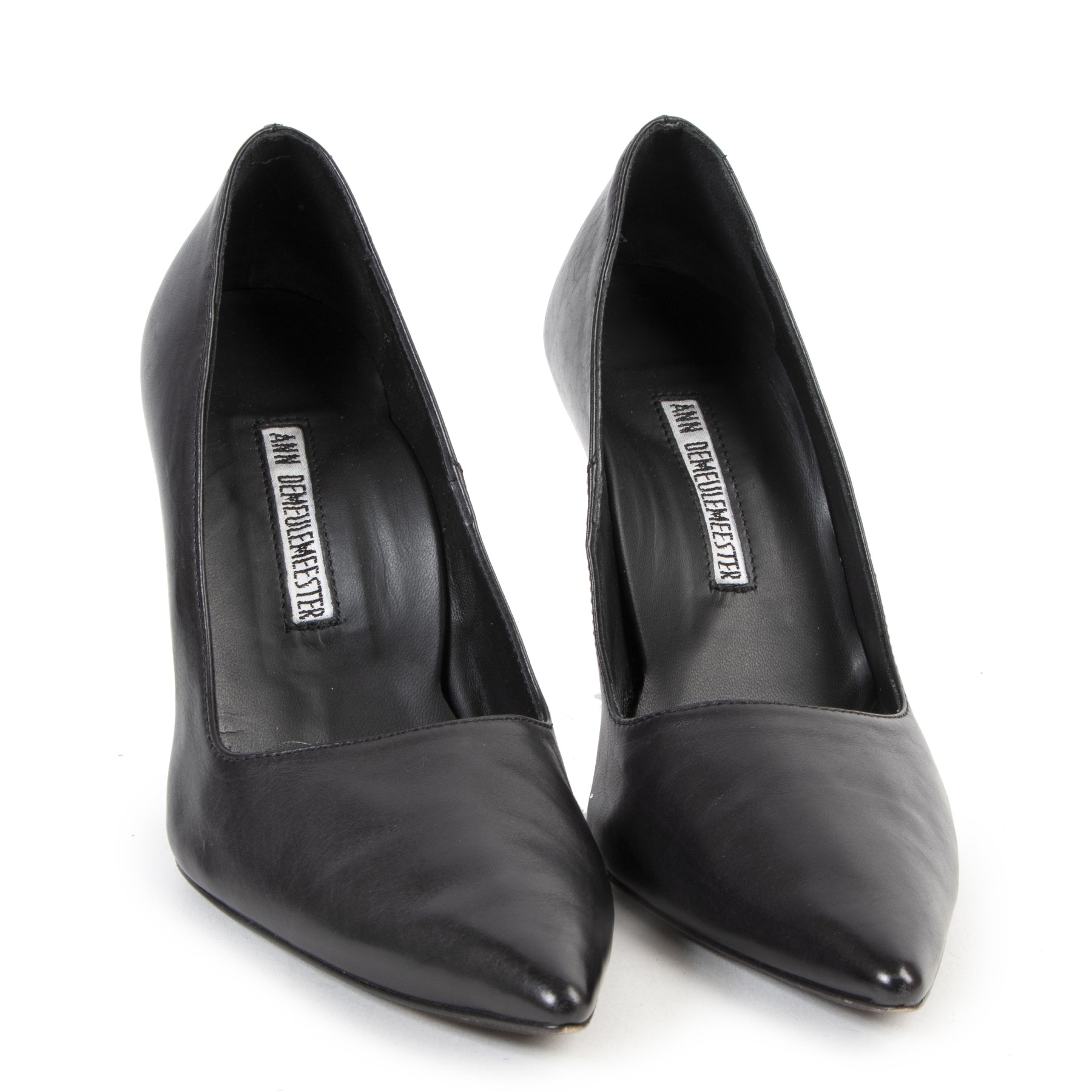 Ann Demeulemeester Black Leather Heels