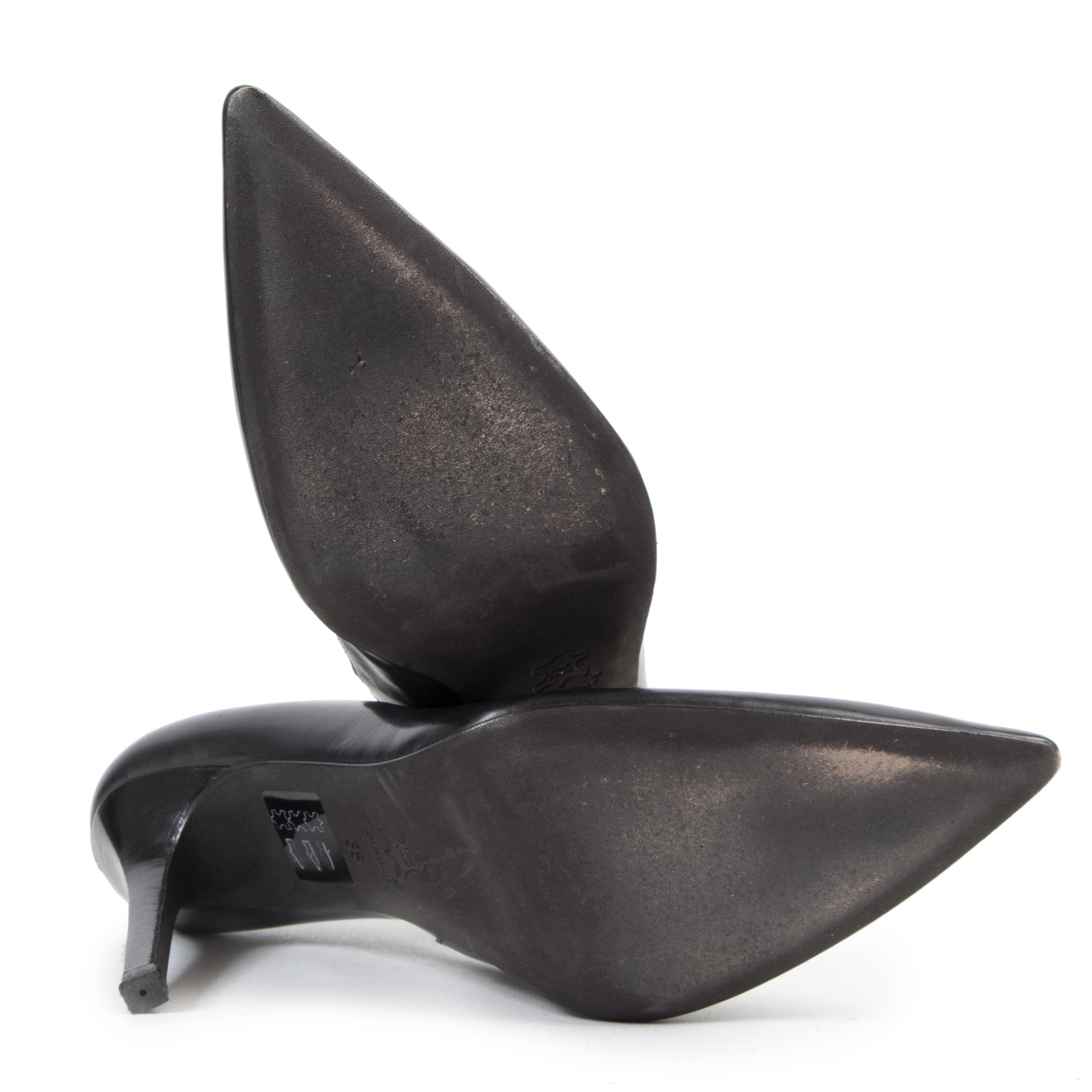 Ann Demeulemeester Black Leather Heels