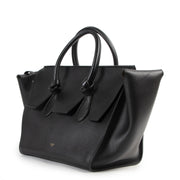 Celine Tie Knot Medium Black Leather Tote 100% authentic designer bags for the best price at Labellov
