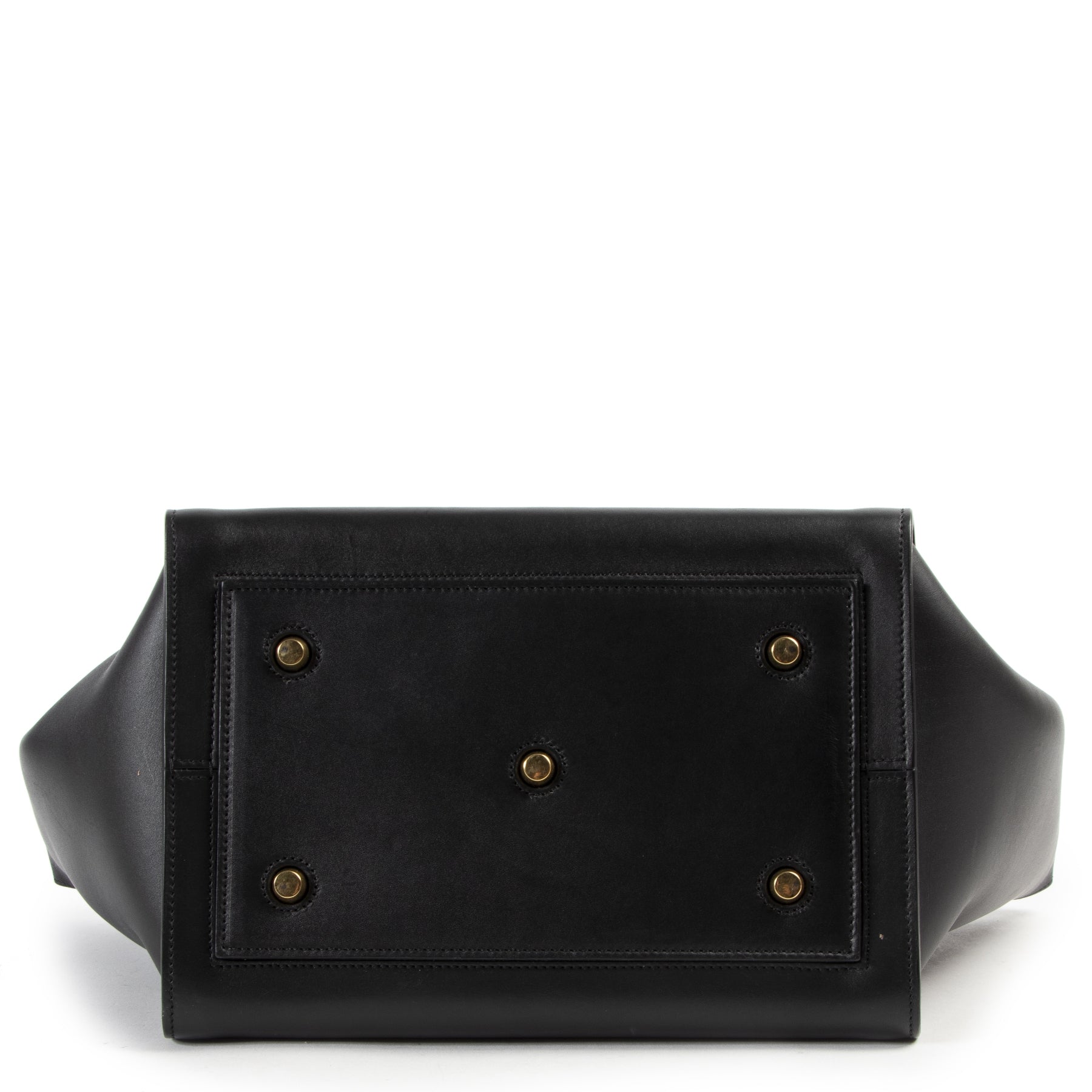 Celine Tie Knot Medium Black Leather Tote
