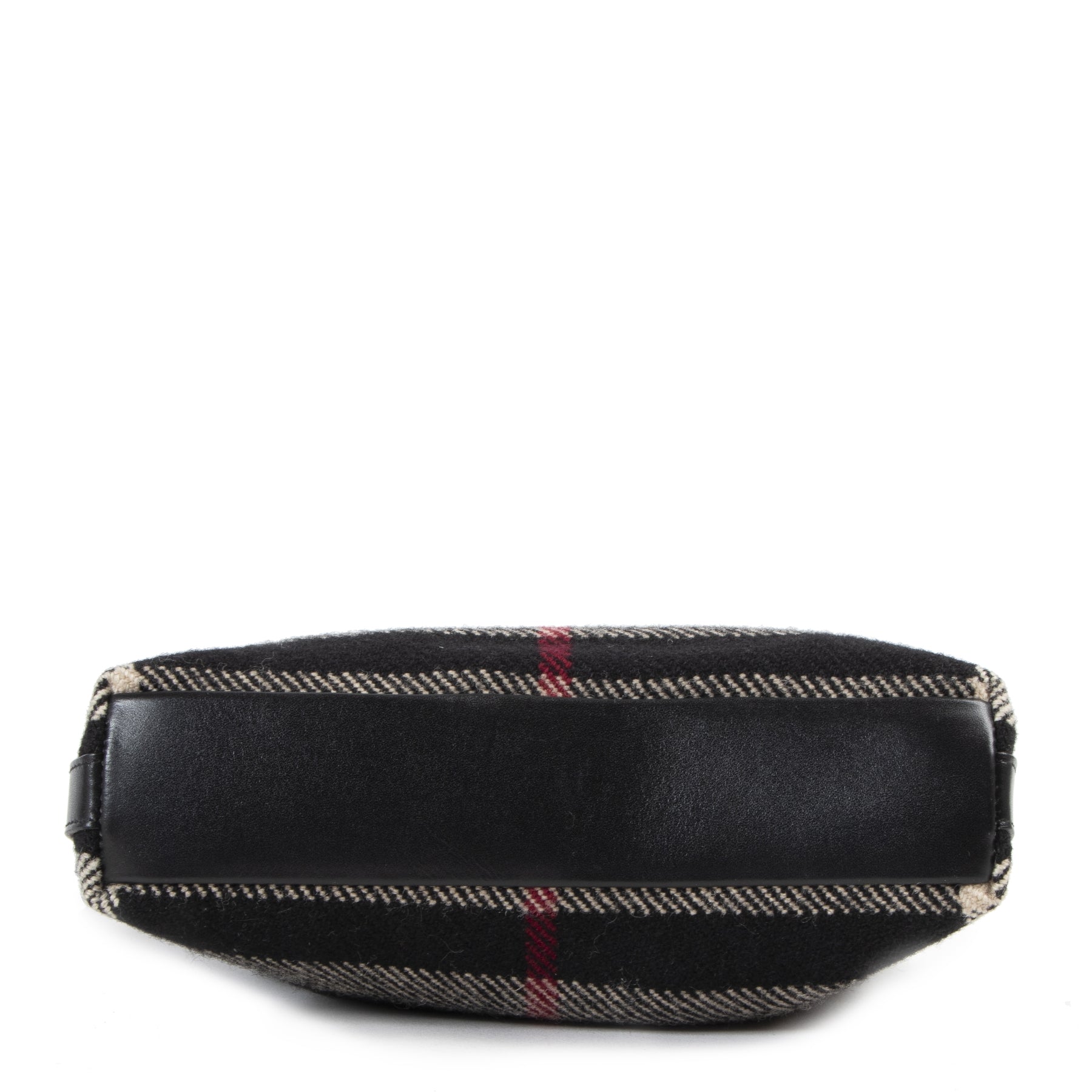 Burberry Black Check Wool Shoulder Bag kopen en verkopen aan de beste prijs bij Labellov