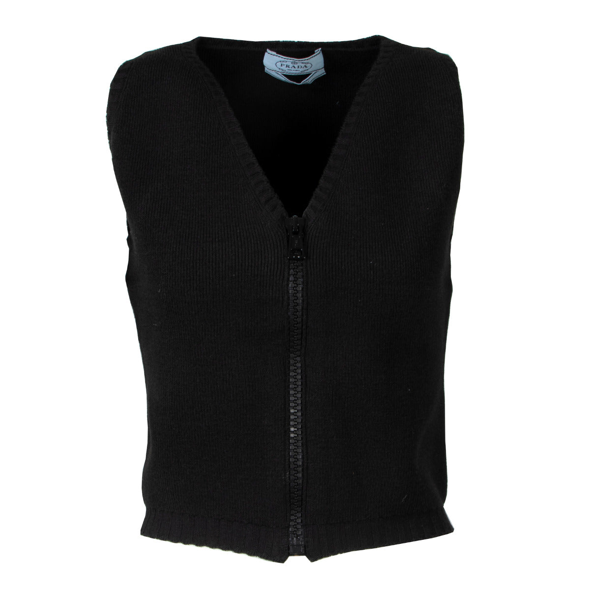 Débardeur en maille noir sans manches Prada - taille S