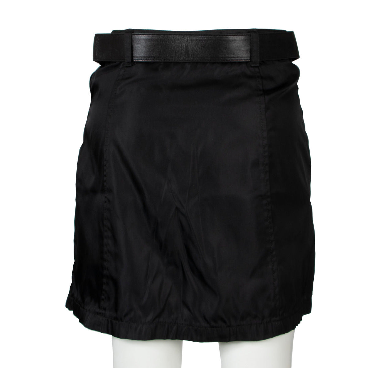 Jupe Prada en nylon noir avec ceinture - taille M
