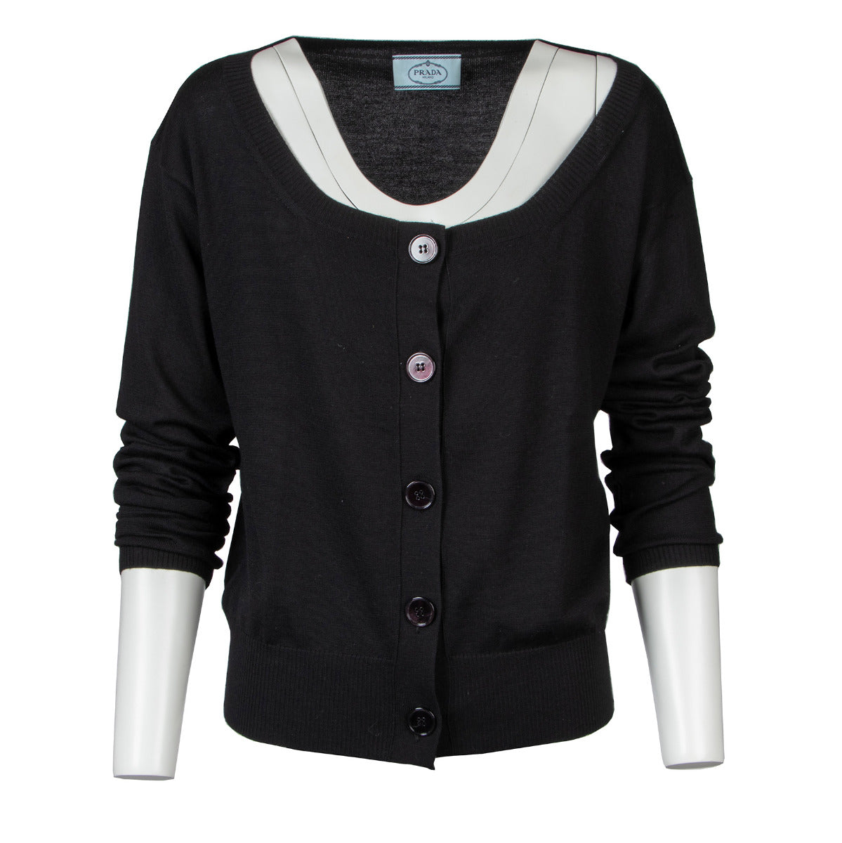 Gilet en laine noir Prada - Taille IT42