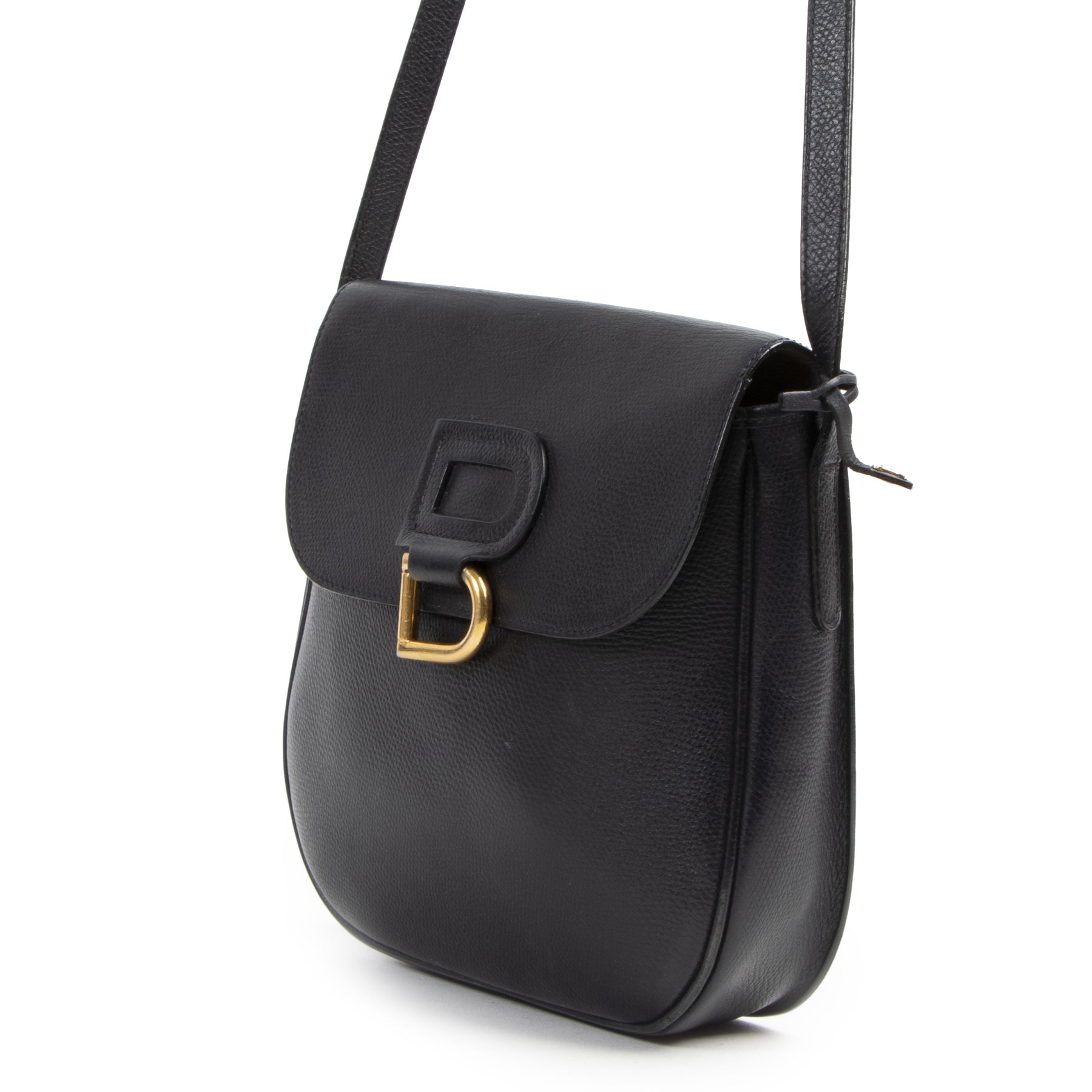Delvaux Dark Blue Cross-body vintage Bag. Authentieke tweedehands Delvaux handtassen bij LabelLOV Antwerpen. Authentique seconde-main luxury en ligne webshop LabelLOV. Authentic preloved Delvaux handbags at LabelLOV Antwerp.