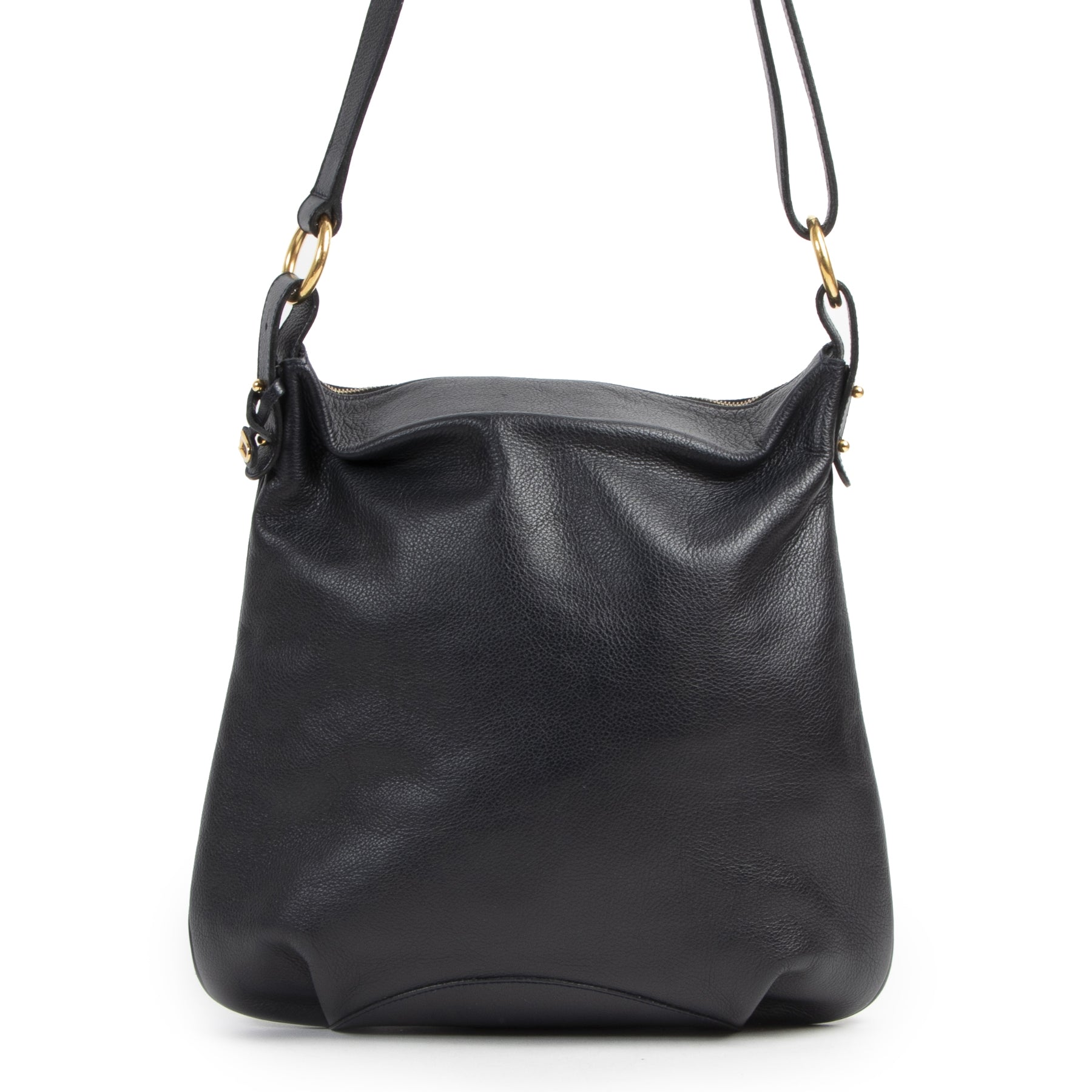 Delvaux Dark Blue Shoulder Bag. Authentieke tweedehands Delvaux handtassen bij LabelLOV Antwerpen. Authentique seconde-main luxury en ligne webshop LabelLOV. Authentic preloved Delvaux handbags at LabelLOV Antwerp.