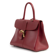 Authentieke Tweedehands Delvaux Red Brillant MM Bag + Strap juiste prijs veilig online shoppen luxe merken webshop winkelen Antwerpen België mode fashion