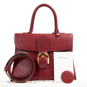 Authentic secondhand Delvaux Red Brillant MM Bag + Strap designer bags fashion luxury vintage webshop safe secure online shopping
