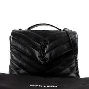 Saint Laurent Black Loulou Small Chain Bag