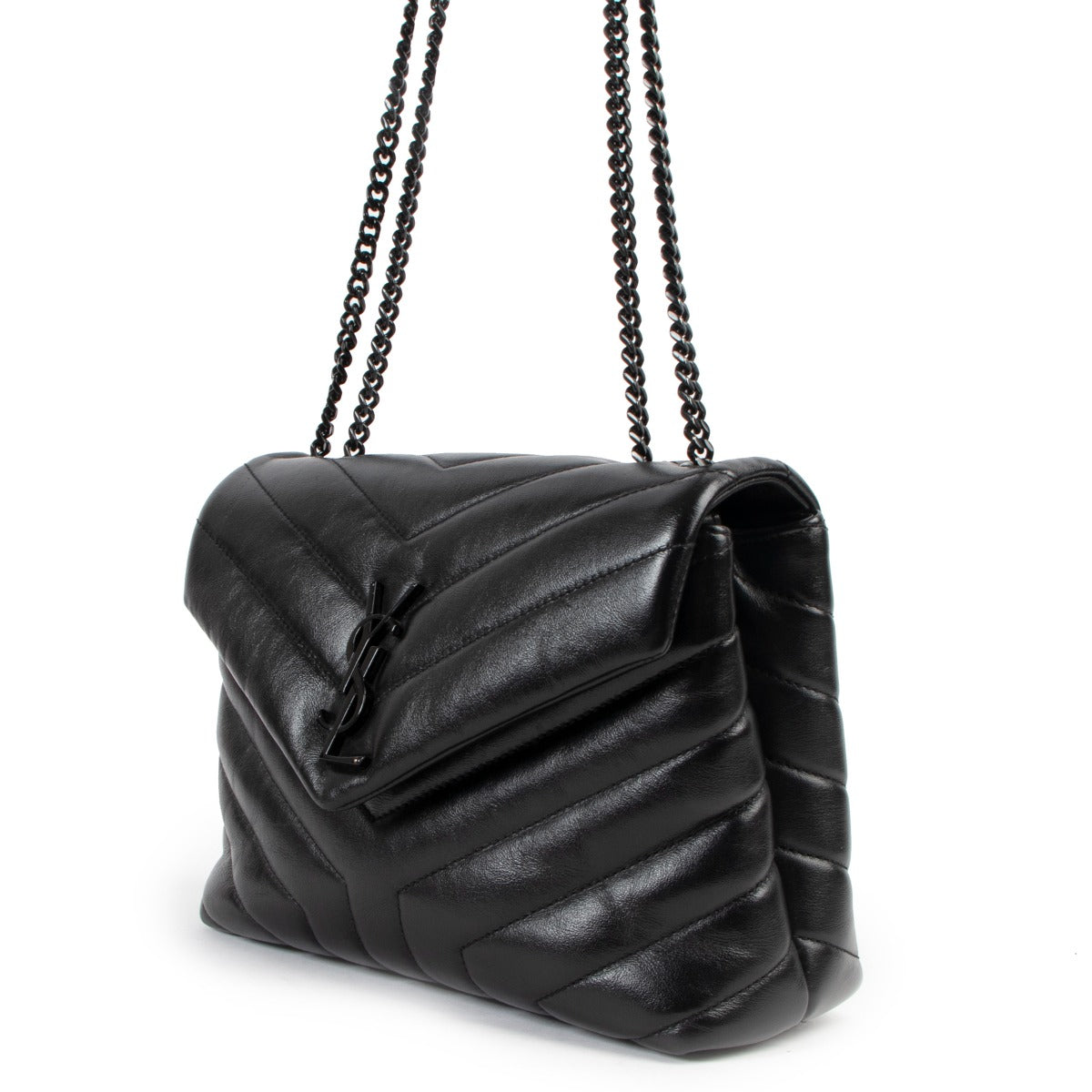 Authentic second hand Saint Laurent Black Loulou Small Chain Bag at Labellov