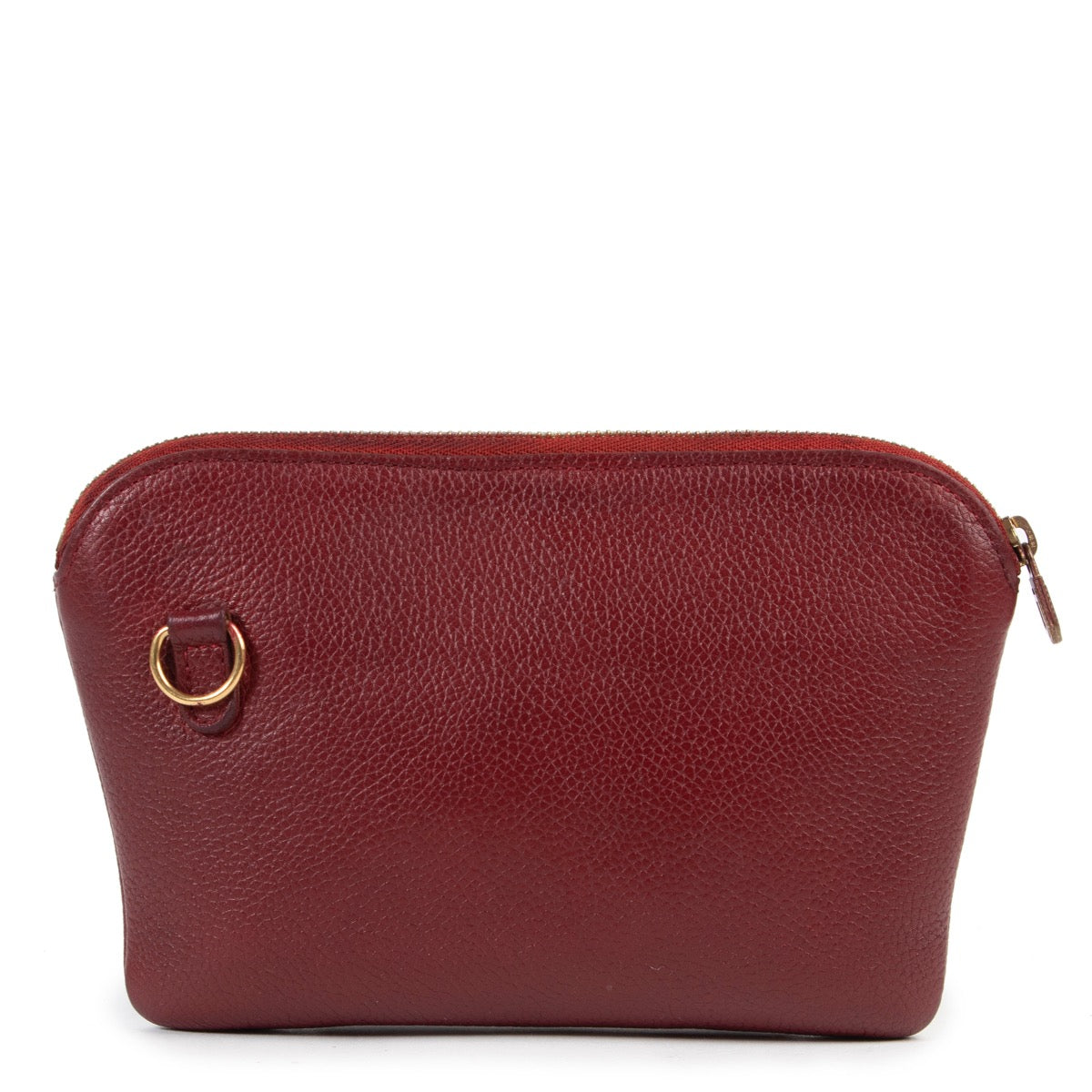 Veilig online kopen van een Authentieke tweedehands Delvaux Burgundy Pochette.