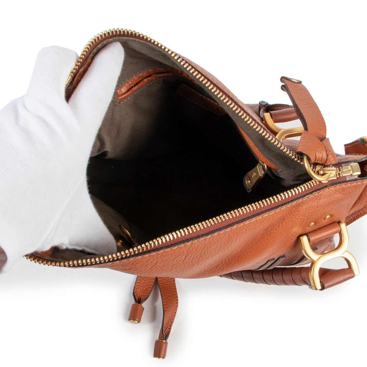 Chloé Marcie Medium Chestnut Brown Shoulder Bag