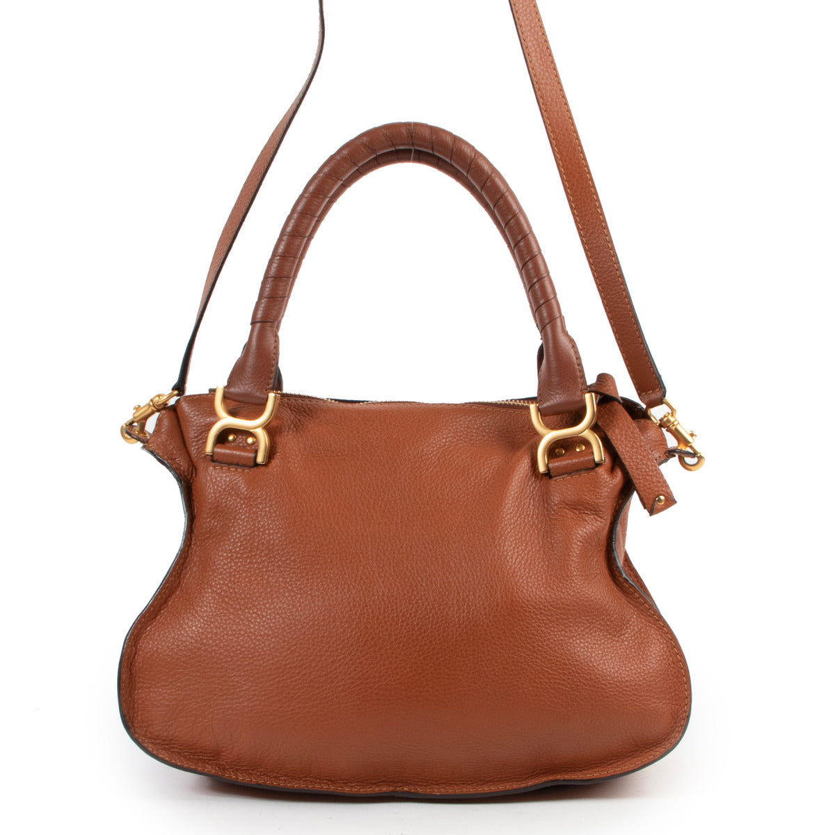 Chloé Marcie Medium Chestnut Brown Shoulder Bag