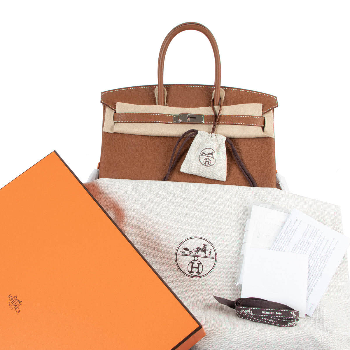 Hermès Birkin 35 Togo Gold PHW aan de beste prijs bij Labellov secondhand luxury in Antwerp