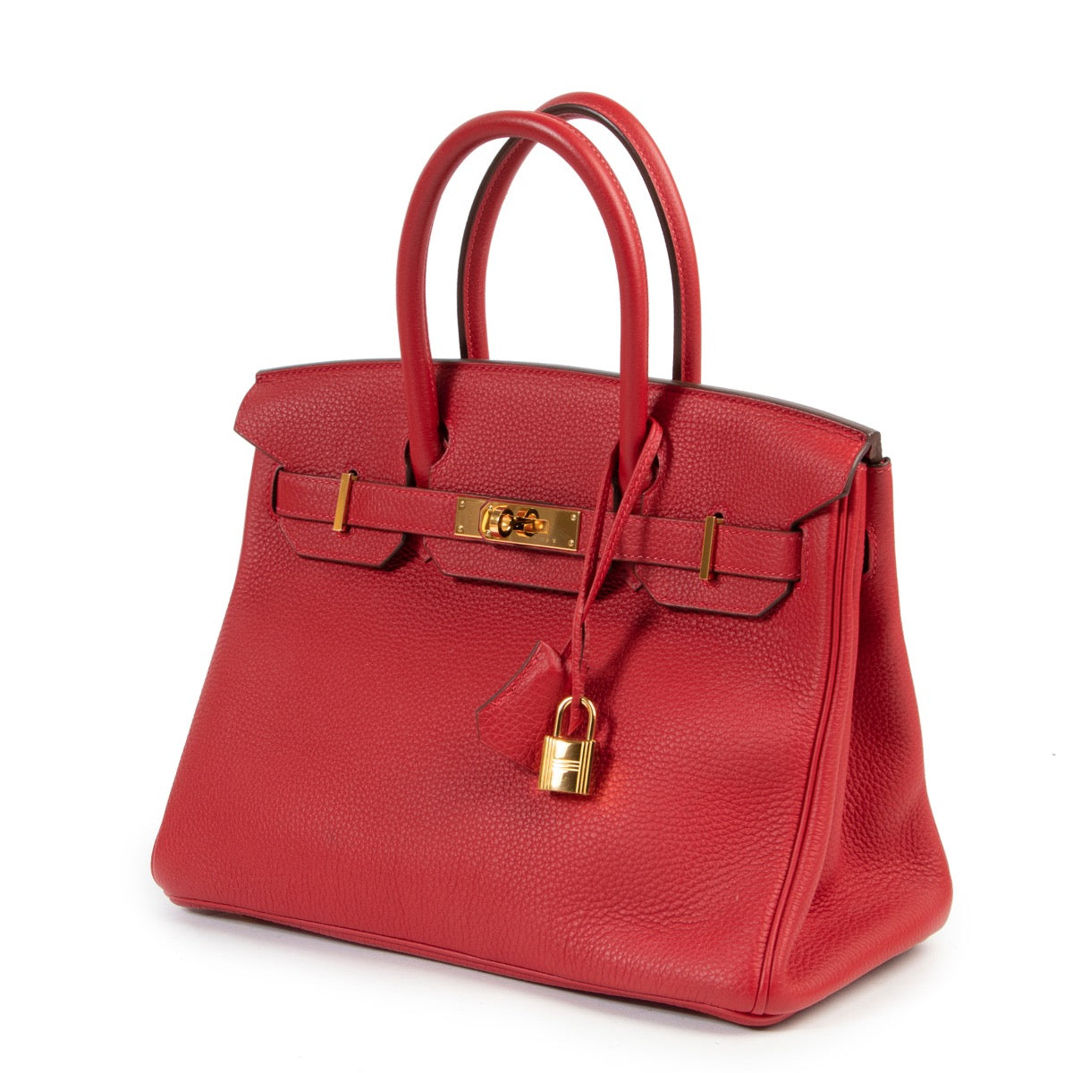 Hermes Birkin 30 Togo Rouge Vif GHW koop veilig online tegen de beste prijs Hermes Birkin 30 Togo Rouge Vif GHW