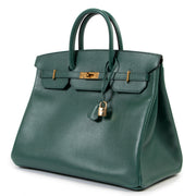 Hermès Birkin 40 Vert Clair Veau Ardennes GHW 100 % authentic vintage luxury for the best price online only available at Labellov Antwerp Luxury