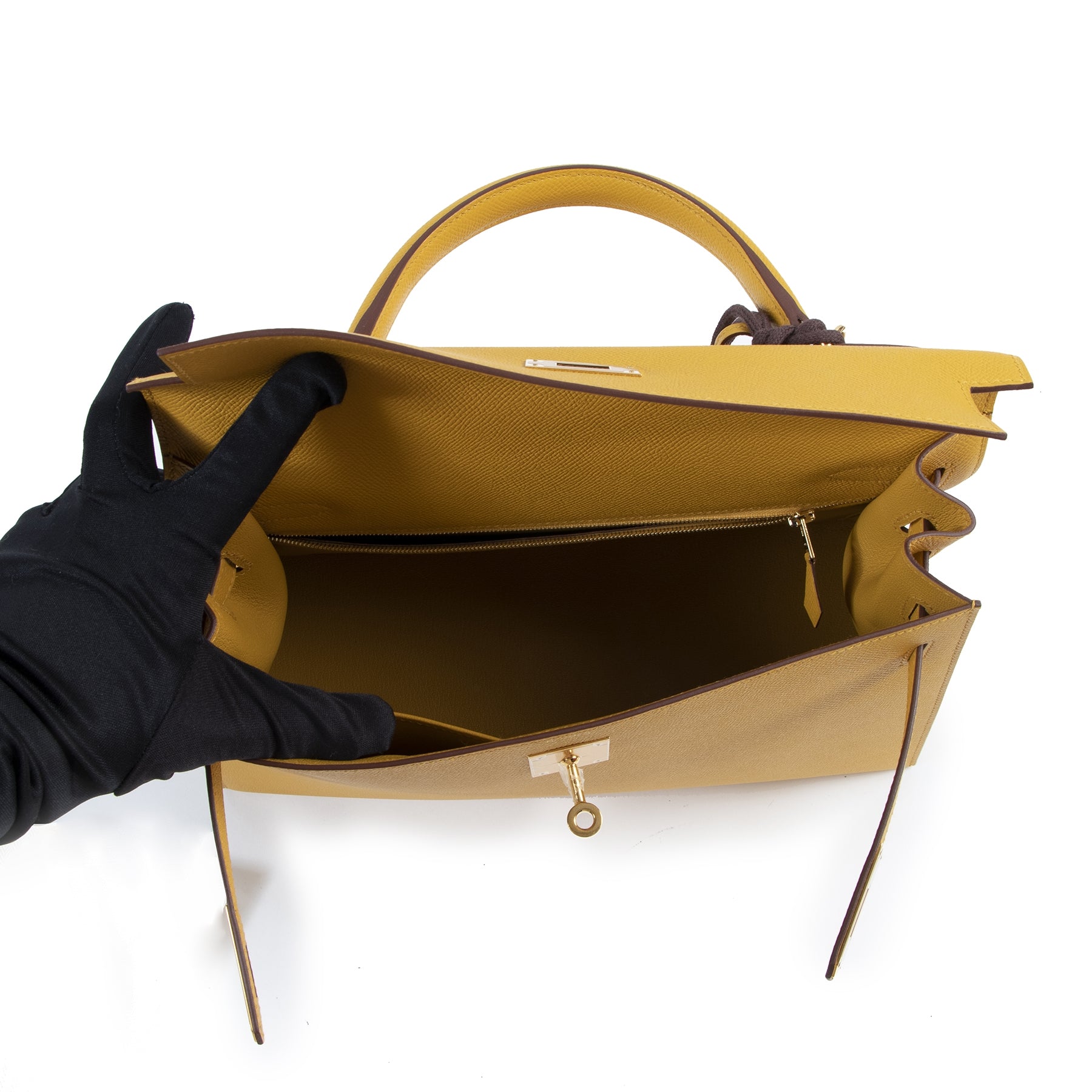 Hermès Kelly 32 Jaune Ambre Veau Epsom GHW