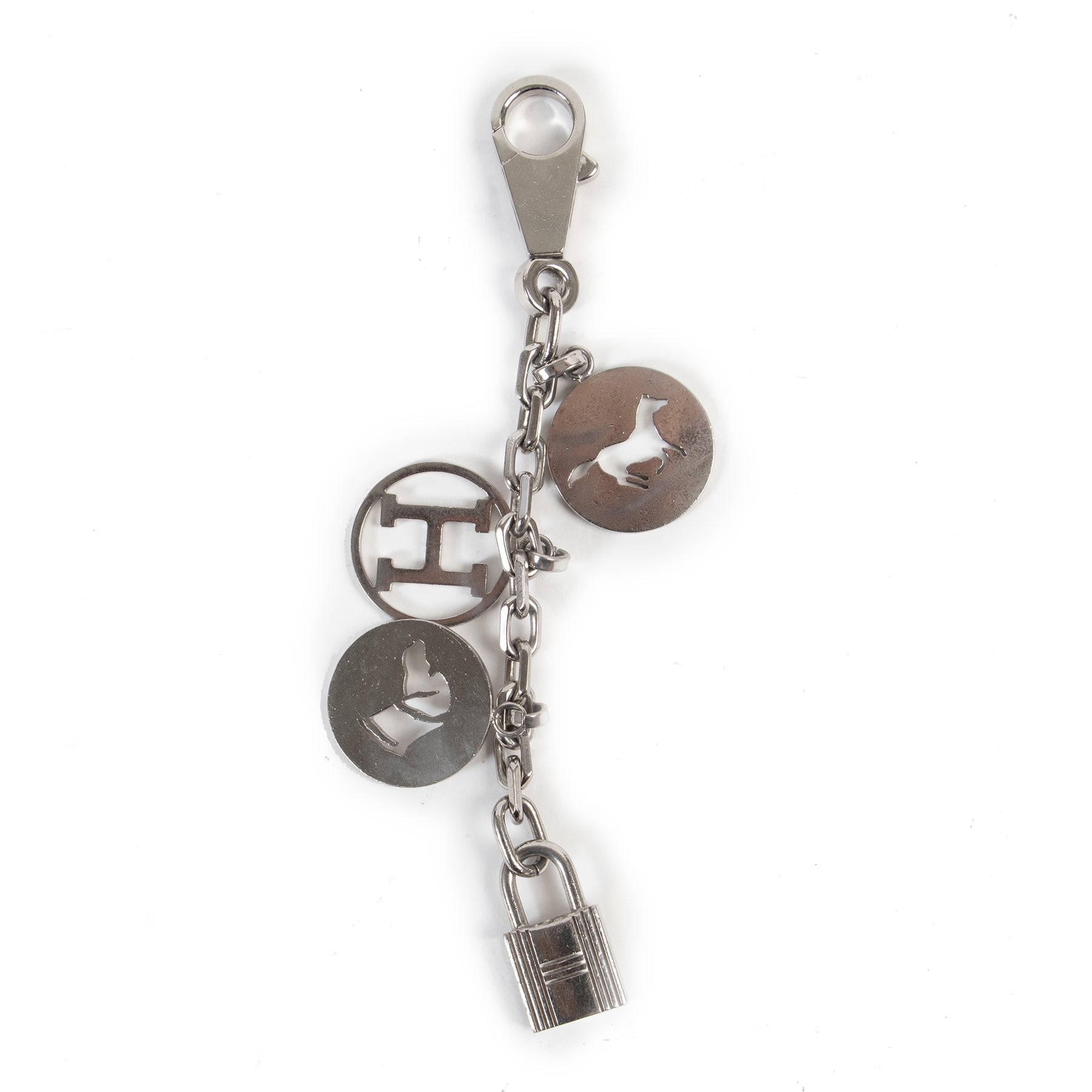 Authentieke Tweedehands Hermès Breloque Olga Silver Palladium Charm juiste prijs veilig online shoppen luxe merken webshop winkelen Antwerpen België mode fashion