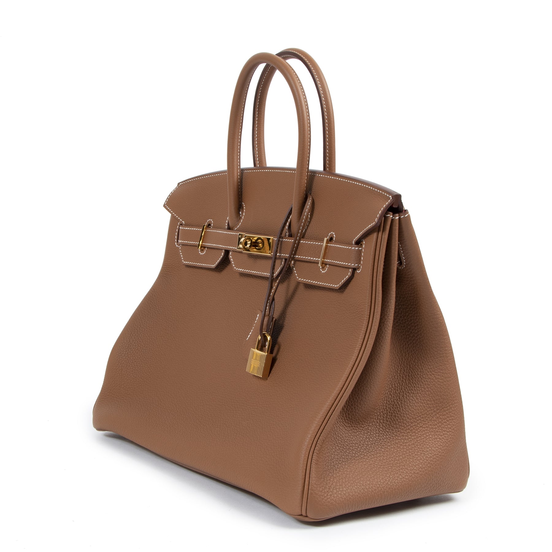 Hermès Birkin 35 Verso Or / Géranium Togo GHW