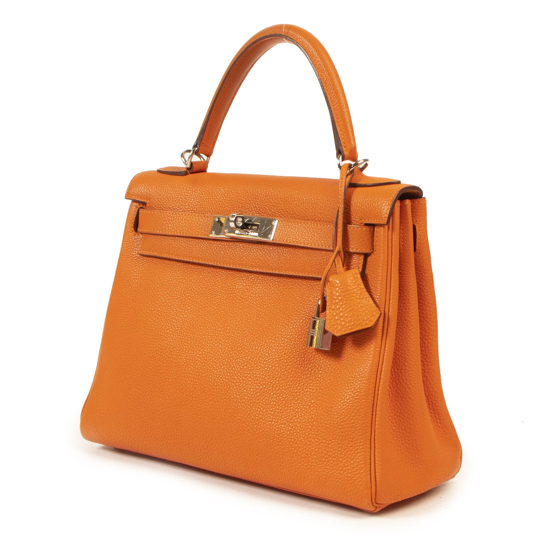 acheter en ligne pour le meilleur prix Hermes Kelly 28 Togo Orange PHW
