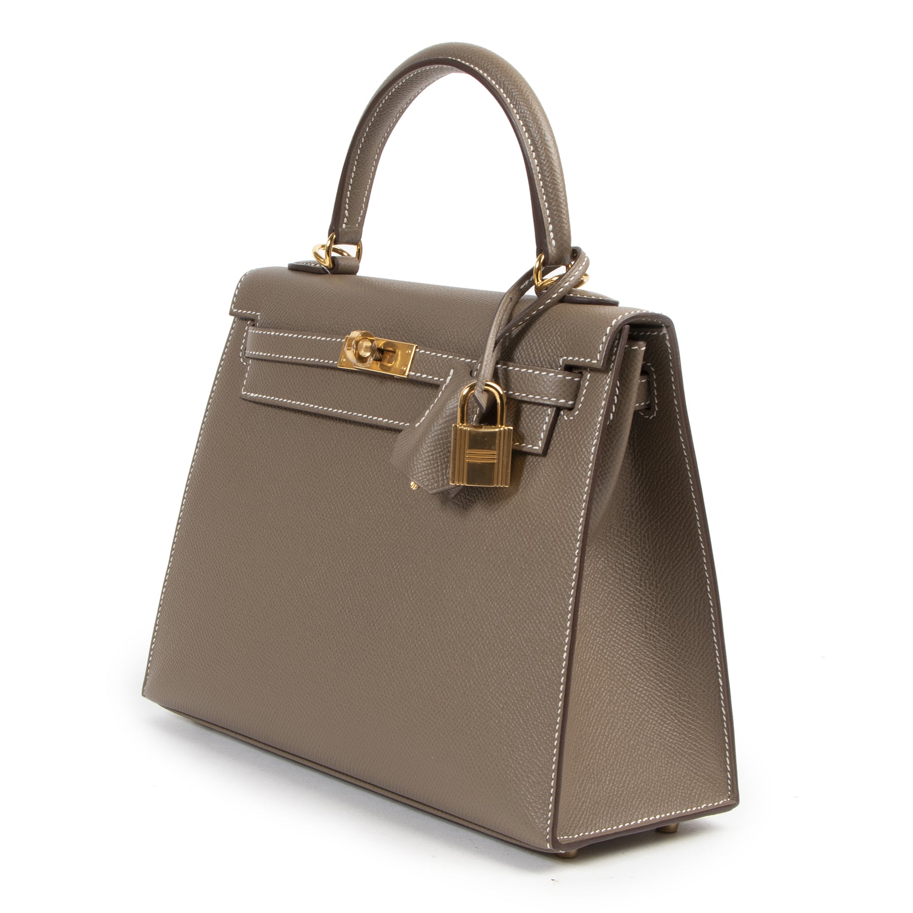 new hermes kelly 25cm etoupe epsom leather with golden hardware available at labellov.com