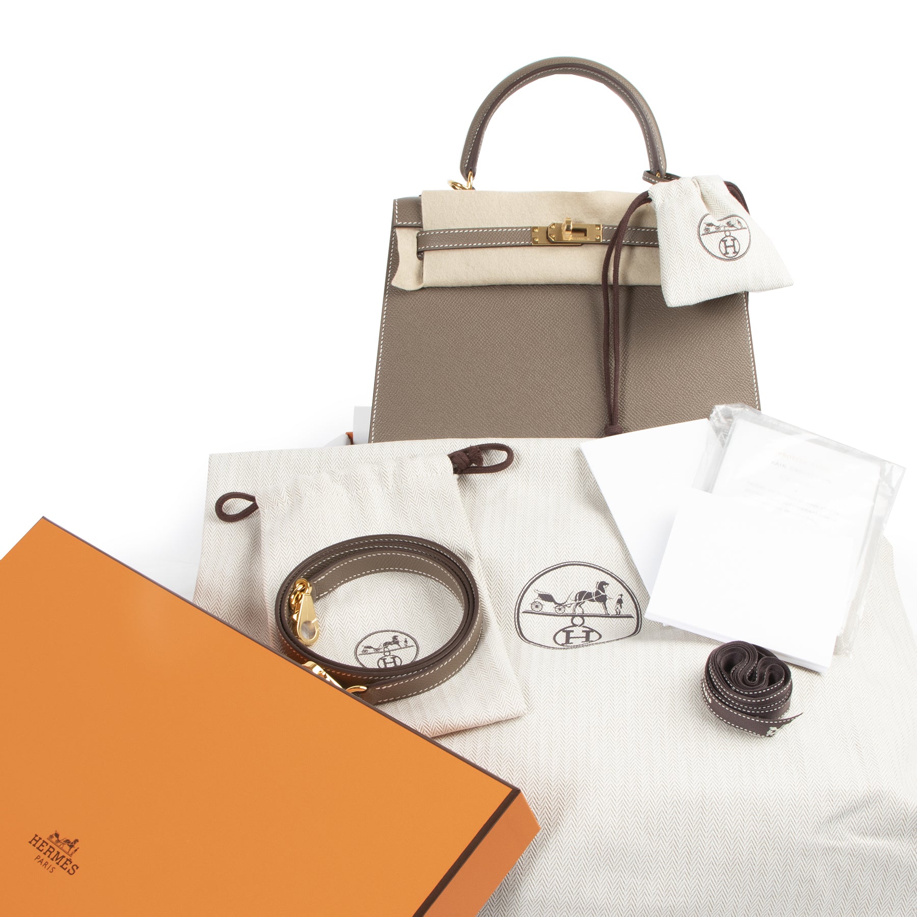 hermes kelly 25cm etoupe epsom gold hardware available at labellov.com