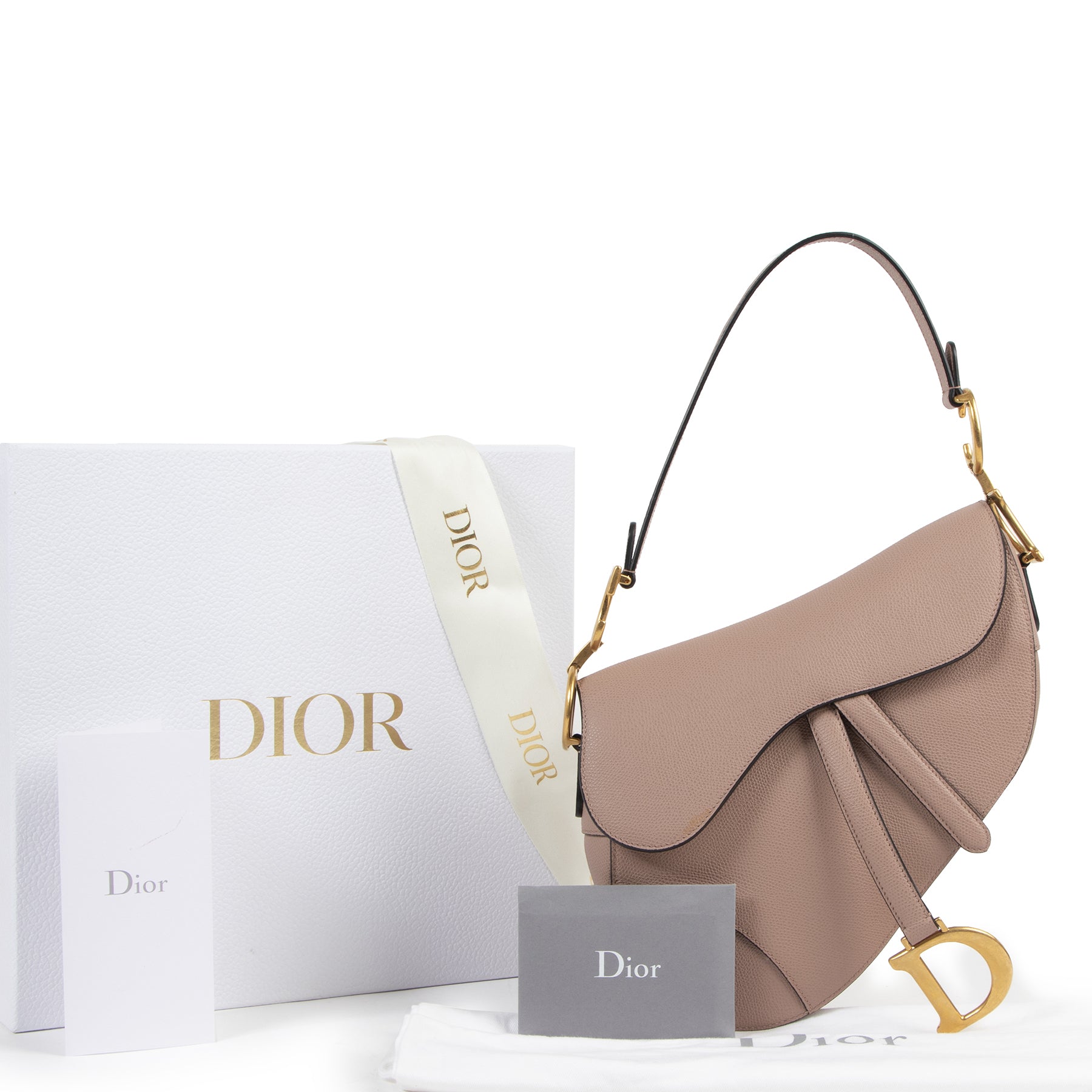 koop veilig online Dior Blush Pink Sadle bag