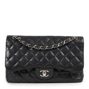 Chanel Jumbo Black Caviar Leather Classic Flap Bag PHW for the best price at Labellov
