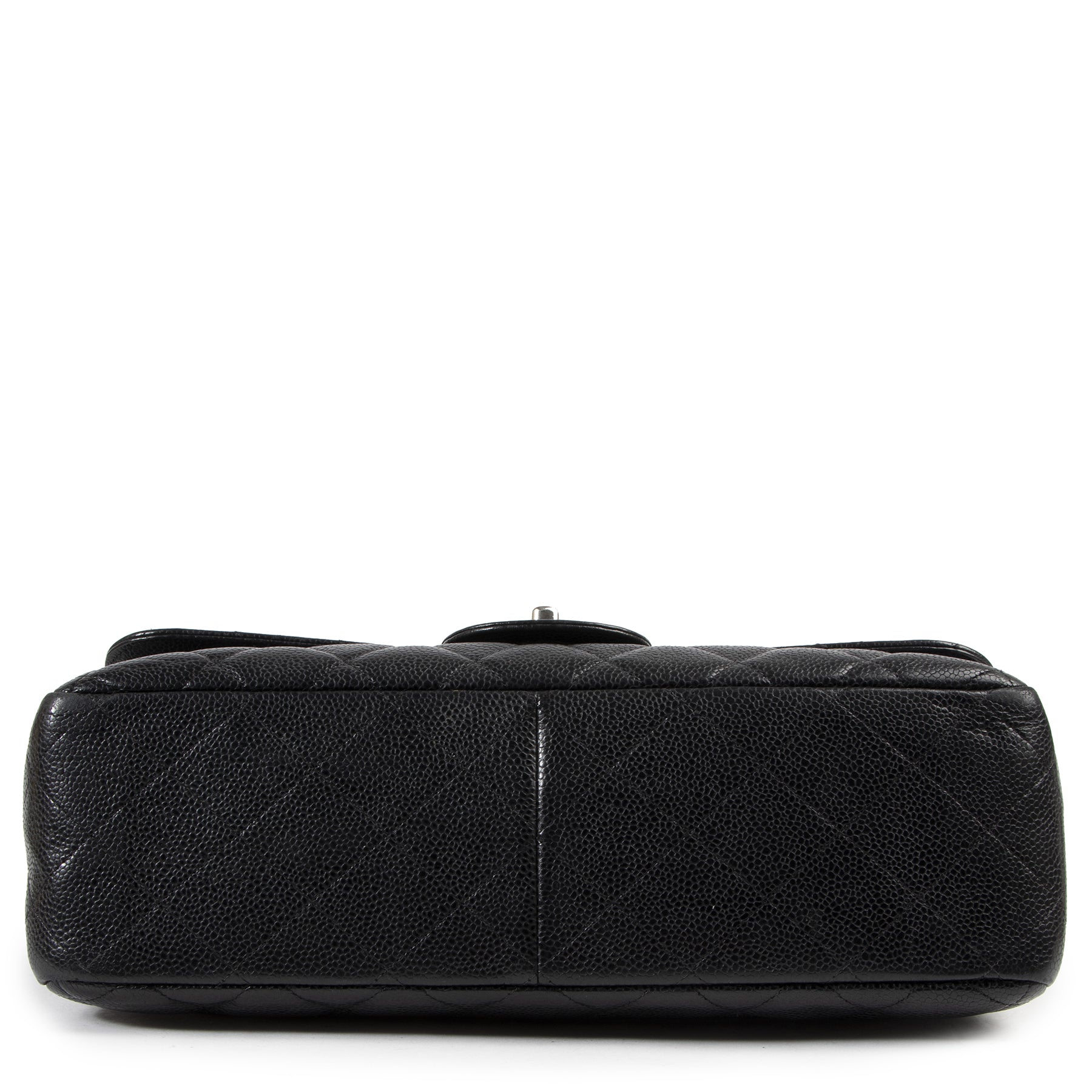 Chanel Jumbo Black Caviar Leather Classic Flap Bag PHW