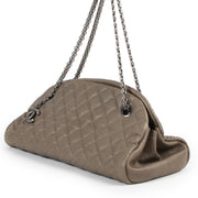 Authentic secondhand Chanel Taupe Leather Mademoiselle Bag designer bags fashion luxury vintage webshop safe secure online shopping