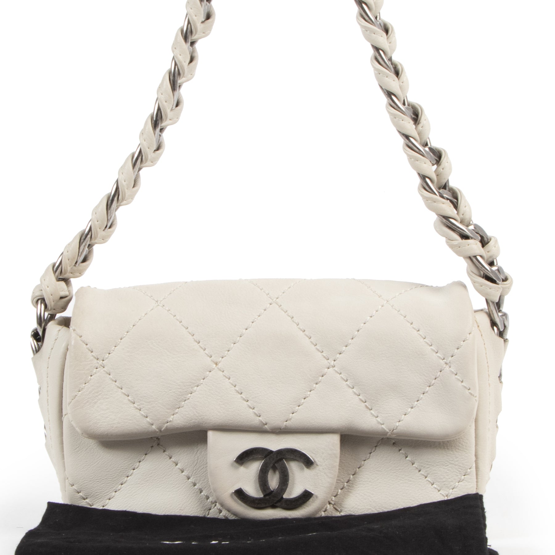 Chanel Mini Short Beige Classic Flap Bag