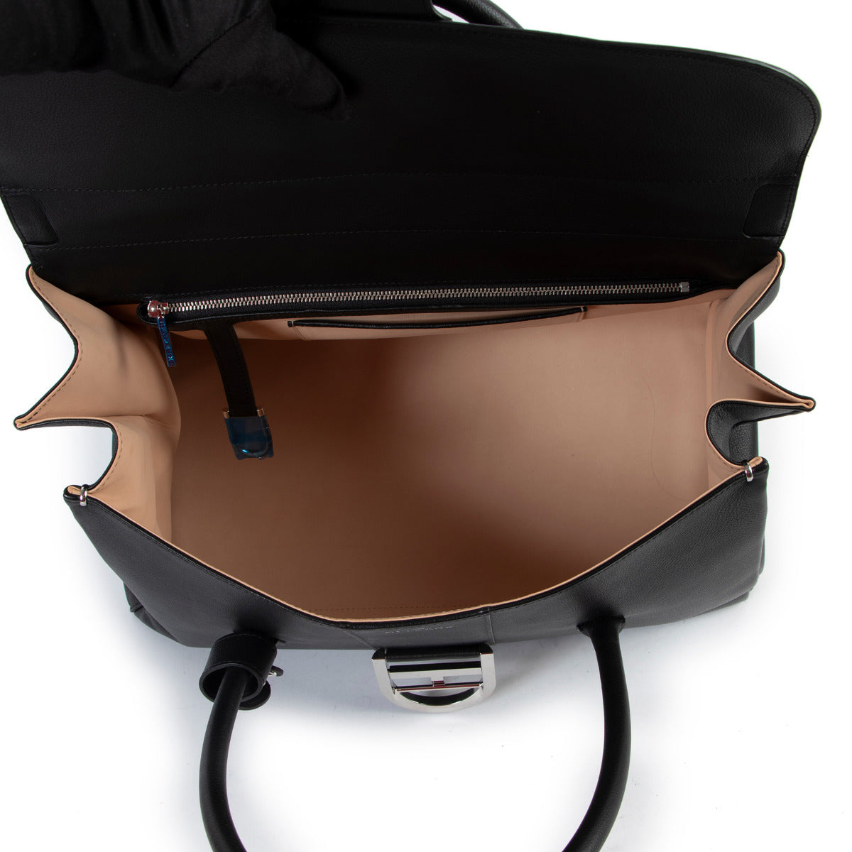 Delvaux Black Brillant Double Poignée Sellier