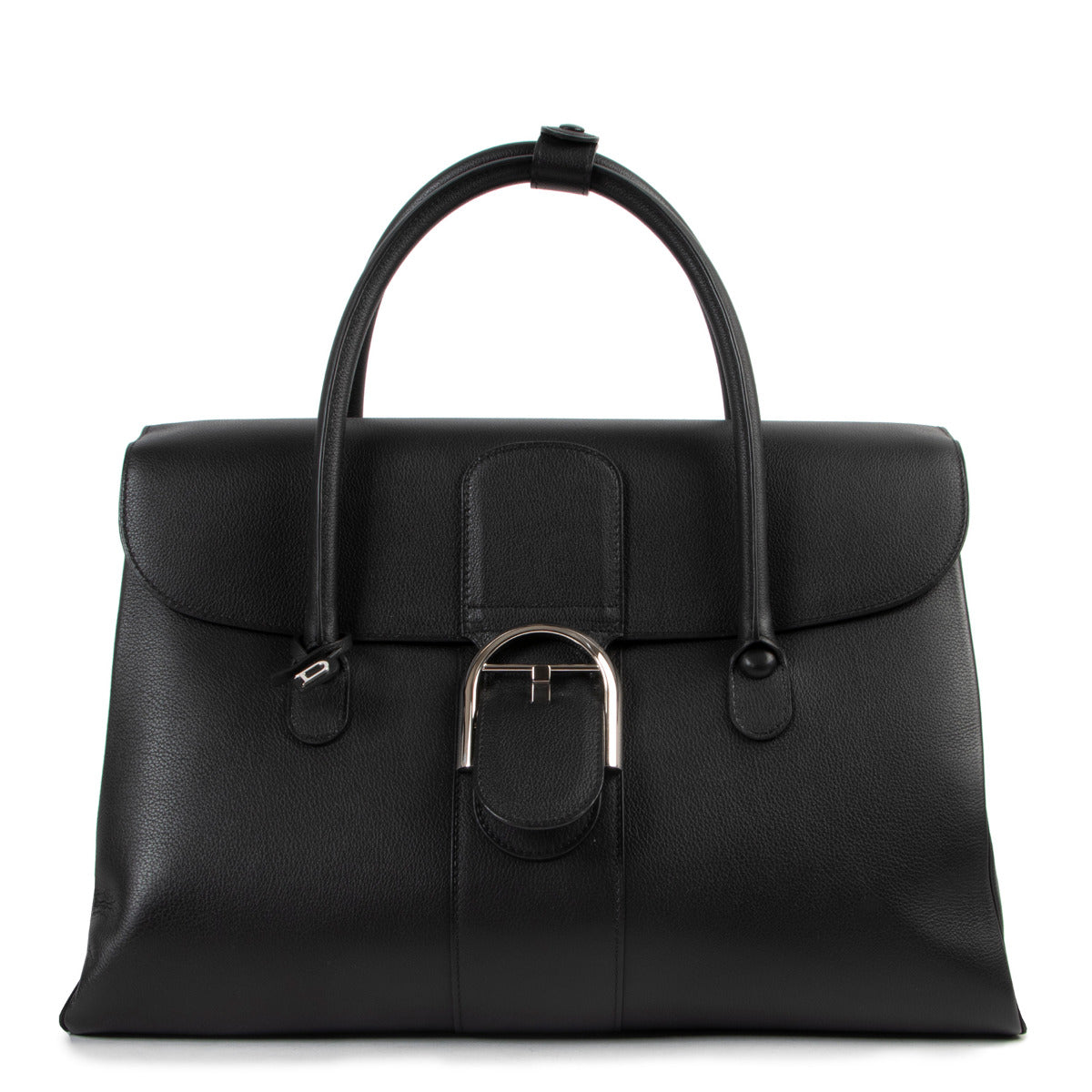 Delvaux Black Brillant Double Poignée Sellier