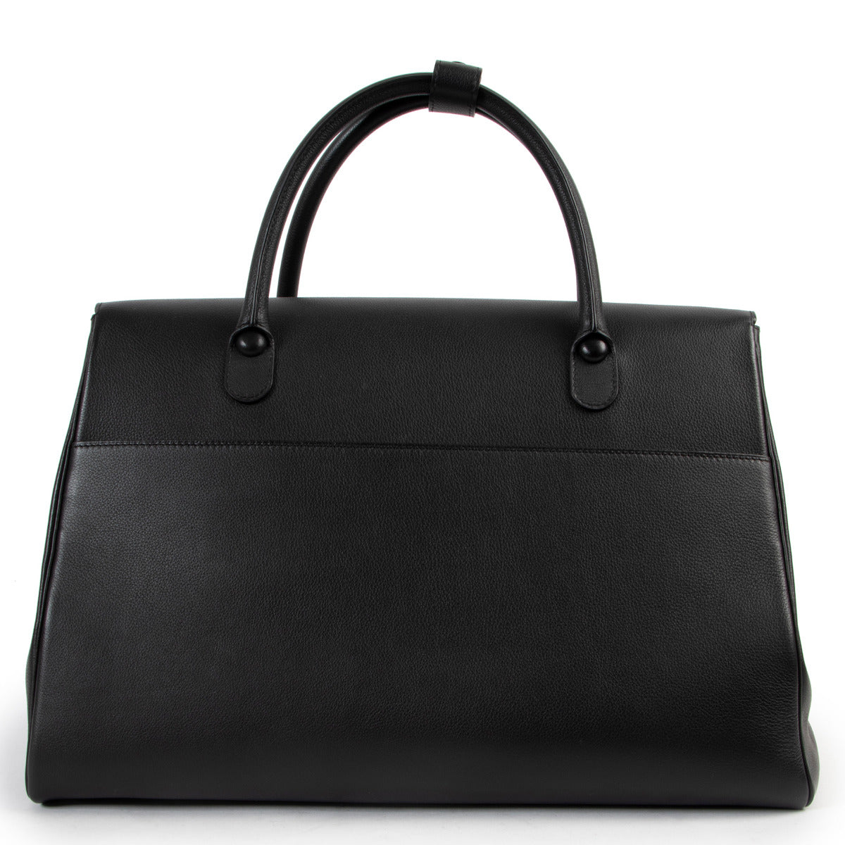 Delvaux Black Brillant Double Poignée Sellier
