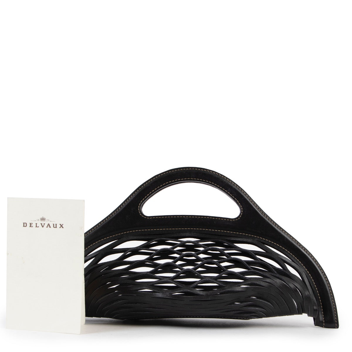 Shop safe online 100% authentic second hand Delvaux Black Limited Edition Kaisin Basket in very good, excellent condition at the right price at Labellov in Antwerp.