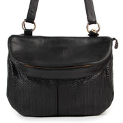 Veilig online kopen van authentieke zwarte Delvaux Toile de cuir handtas bij Labellov.com.