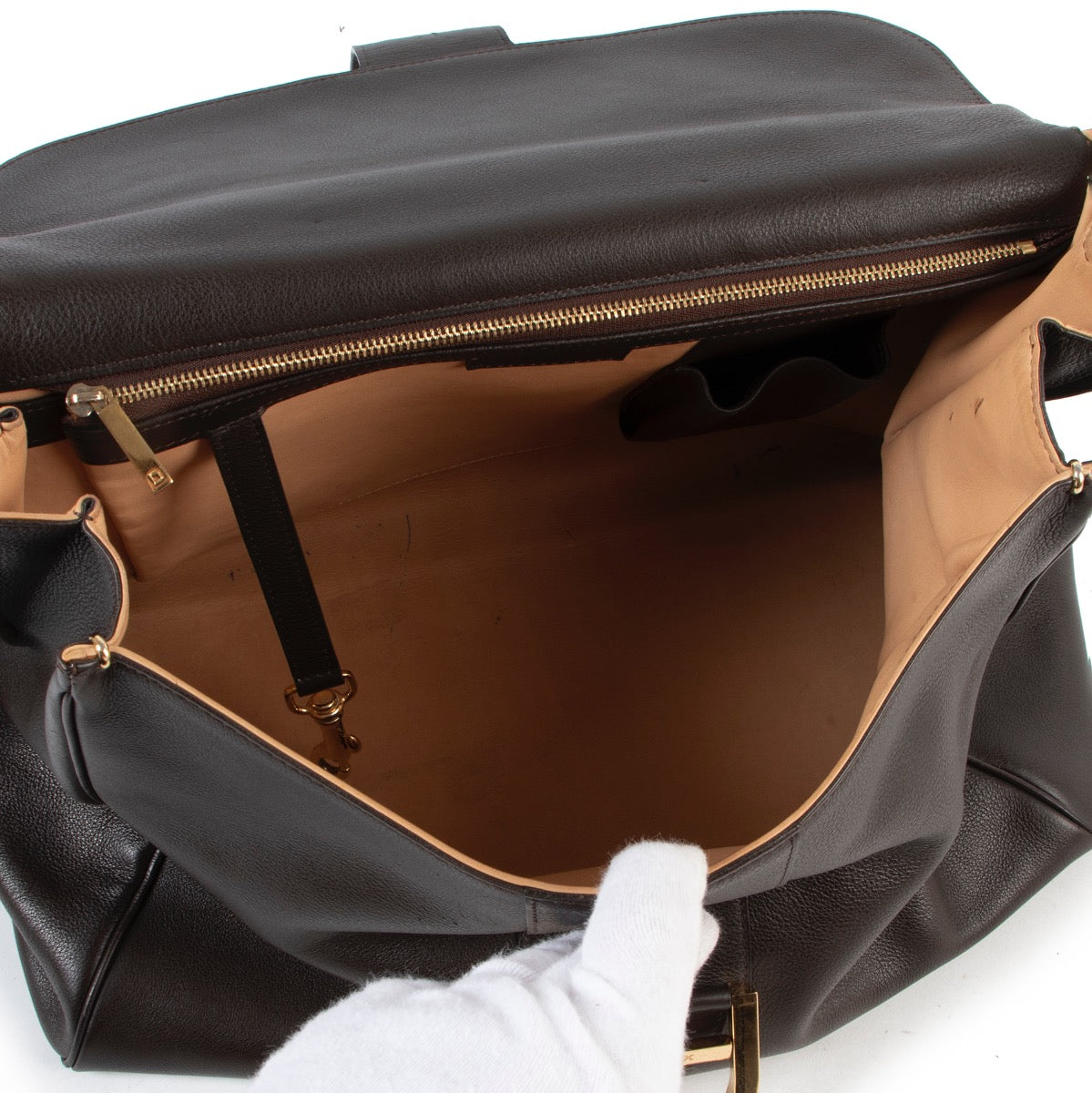 Delvaux Dark Brown Brillant XL