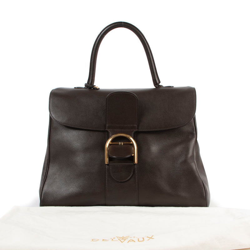 shop safe online Delvaux Dark Brown Brillant XL