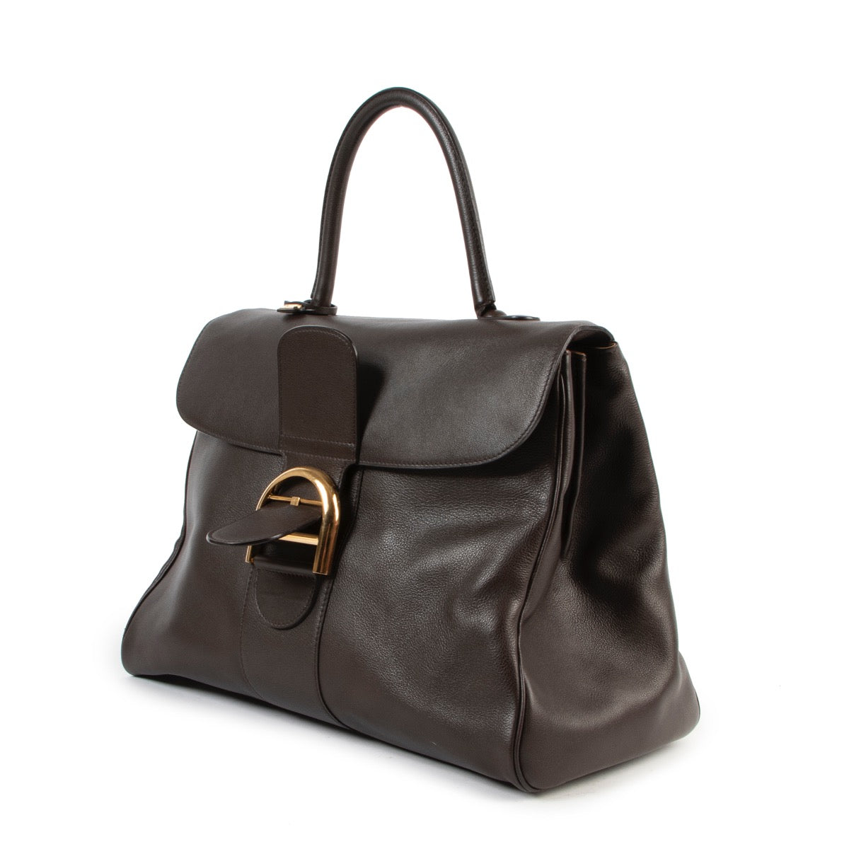 acheter en ligne seconde main Delvaux Dark Brown Brillant XL