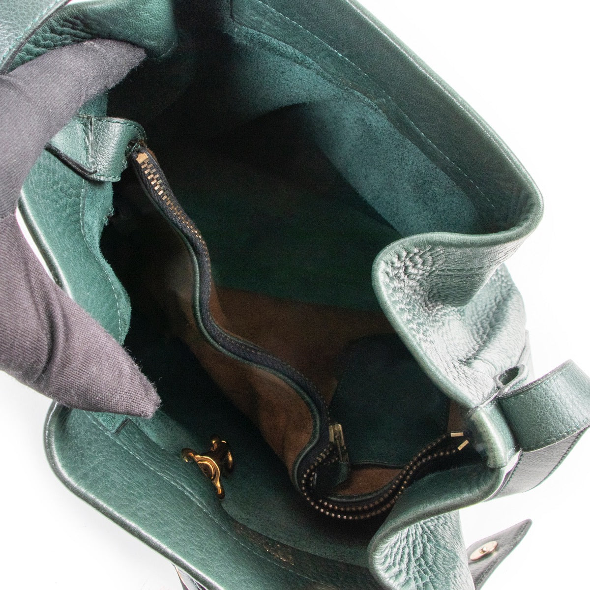 Delvaux Green Calicot Bucket Bag