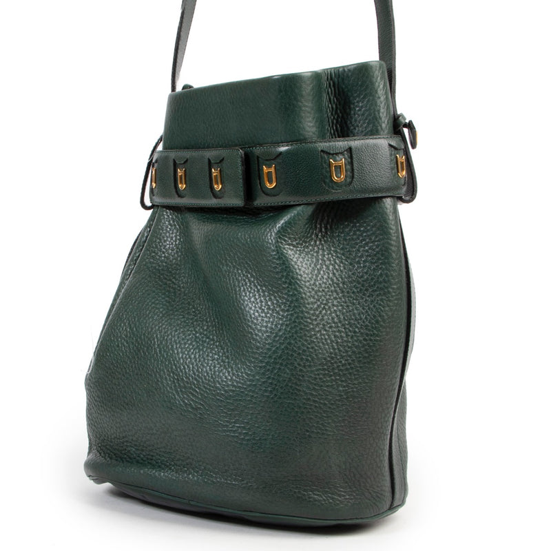 shop safe online Delvaux Green calicot bucket bag