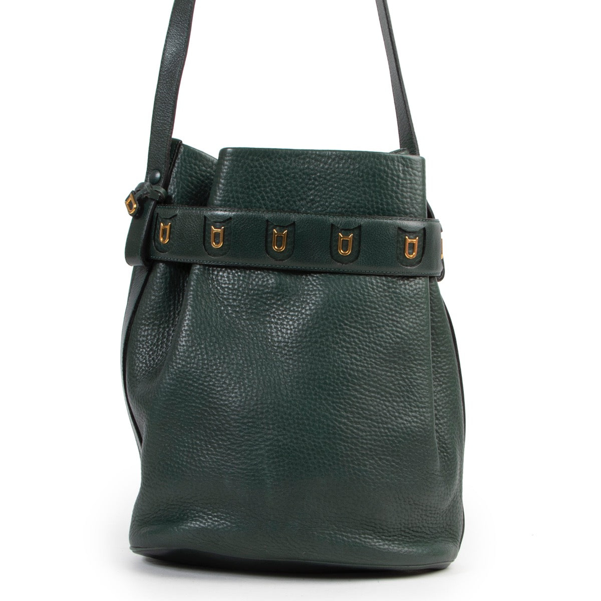 shop safe online Delvaux Green calicot bucket bag