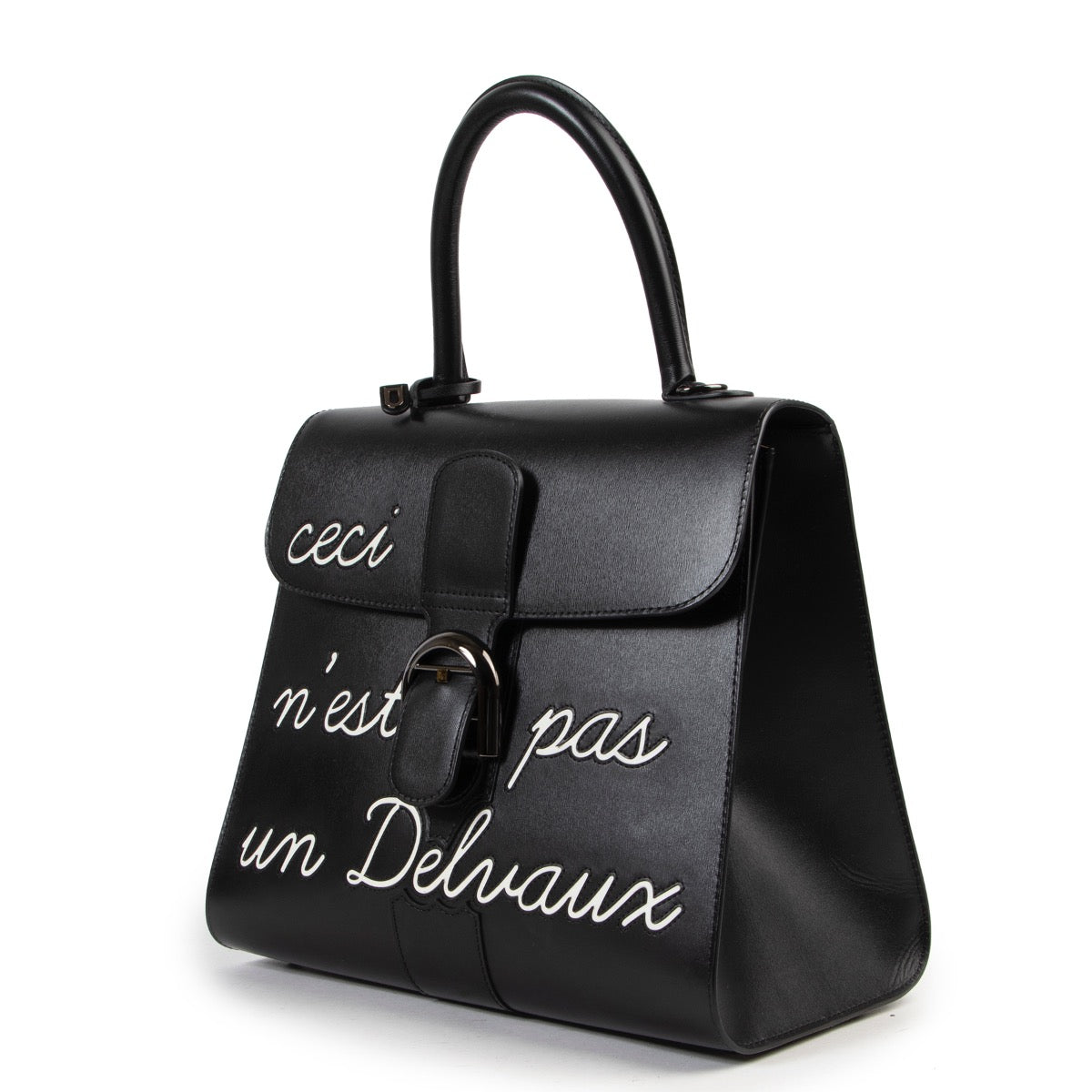 acheter en ligne seconde main As New Delvaux L'Humour Brillant MM 'Ceci N'est Pas Un Delvaux' Limited Edition