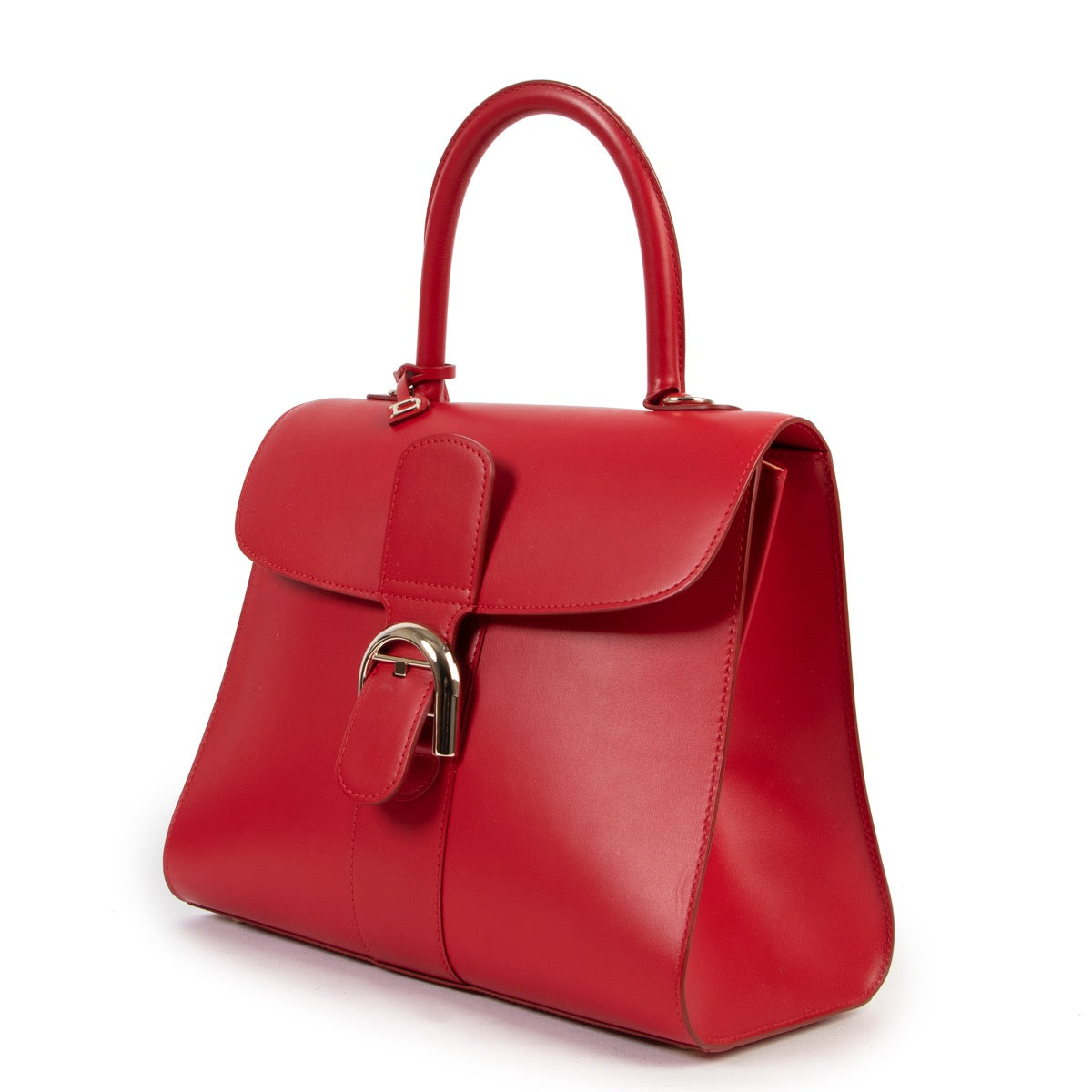Shop safe online 100% authentic second hand Delvaux Lipstick Red Boxcalf MM Brillant in as new, excellent condition at the right price. at Labellov in Antwerp.